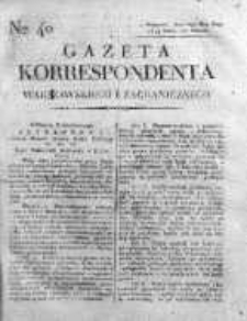 Gazeta Korrespondenta Warszawskiego i Zagranicznego 1819 I, Nr 40