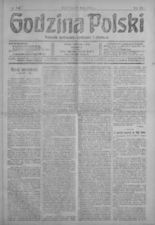 Godzina Polski : dziennik polityczny, społeczny i literacki 8 maj 1918 nr 125