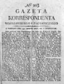 Gazeta Korrespondenta Warszawskiego i Zagranicznego 1820 III, Nr 103