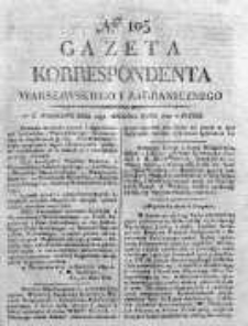 Gazeta Korrespondenta Warszawskiego i Zagranicznego 1820 III, Nr 105
