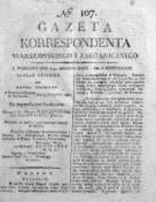 Gazeta Korrespondenta Warszawskiego i Zagranicznego 1820 III, Nr 107