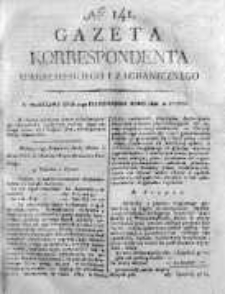 Gazeta Korrespondenta Warszawskiego i Zagranicznego 1820 IV, Nr 141