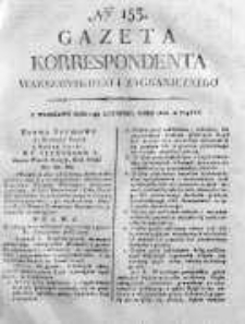 Gazeta Korrespondenta Warszawskiego i Zagranicznego 1820 IV, Nr 153