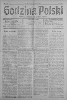 Godzina Polski : dziennik polityczny, społeczny i literacki 14 maj 1918 nr 131