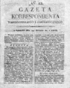 Gazeta Korrespondenta Warszawskiego i Zagranicznego 1821, Nr 12