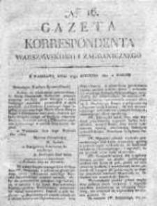 Gazeta Korrespondenta Warszawskiego i Zagranicznego 1821, Nr 16