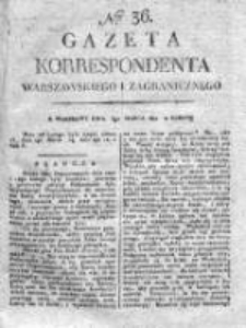 Gazeta Korrespondenta Warszawskiego i Zagranicznego 1821, Nr 36