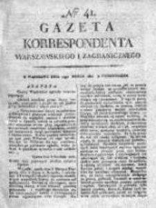 Gazeta Korrespondenta Warszawskiego i Zagranicznego 1821, Nr 41