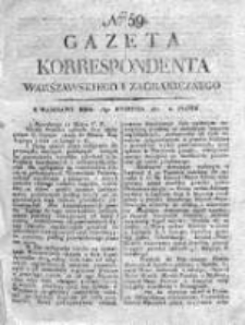 Gazeta Korrespondenta Warszawskiego i Zagranicznego 1821, Nr 59