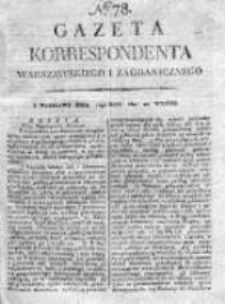 Gazeta Korrespondenta Warszawskiego i Zagranicznego 1821, Nr 78