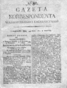 Gazeta Korrespondenta Warszawskiego i Zagranicznego 1821, Nr 80