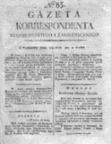 Gazeta Korrespondenta Warszawskiego i Zagranicznego 1821, Nr 83