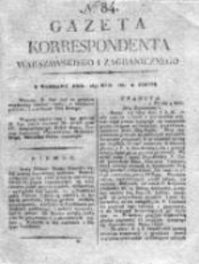 Gazeta Korrespondenta Warszawskiego i Zagranicznego 1821, Nr 84