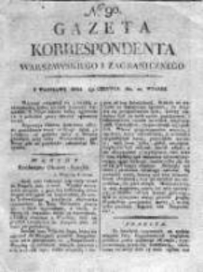 Gazeta Korrespondenta Warszawskiego i Zagranicznego 1821, Nr 90