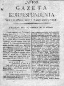 Gazeta Korrespondenta Warszawskiego i Zagranicznego 1821, Nr 102