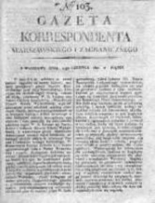 Gazeta Korrespondenta Warszawskiego i Zagranicznego 1821, Nr 103