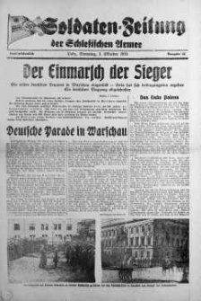 Soldaten = Zeitung der Schlesischen Armee 3 October 1939 nr 24