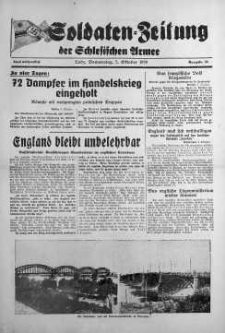 Soldaten = Zeitung der Schlesischen Armee 5 October 1939 nr 26