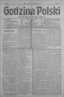 Godzina Polski : dziennik polityczny, społeczny i literacki 7 czerwiec 1918 nr 153