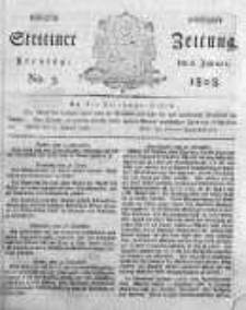 Stettinische Zeitung. Königlich privilegirte 1808, Nr 3