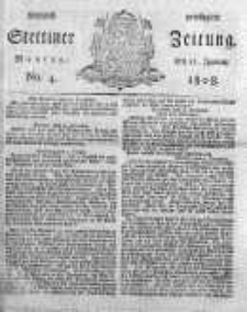 Stettinische Zeitung. Königlich privilegirte 1808, Nr 4