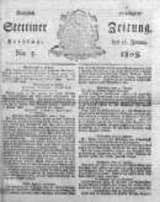 Stettinische Zeitung. Königlich privilegirte 1808, Nr 5