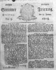 Stettinische Zeitung. Königlich privilegirte 1808, Nr 9