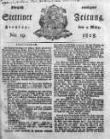 Stettinische Zeitung. Königlich privilegirte 1808, Nr 19