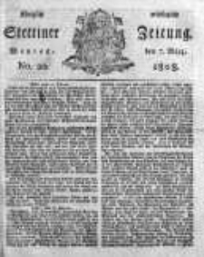 Stettinische Zeitung. Königlich privilegirte 1808, Nr 20