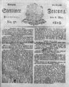 Stettinische Zeitung. Königlich privilegirte 1808, Nr 37