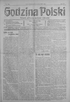 Godzina Polski : dziennik polityczny, społeczny i literacki 13 czerwiec 1918 nr 159