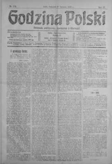 Godzina Polski : dziennik polityczny, społeczny i literacki 27 czerwiec 1918 nr 173