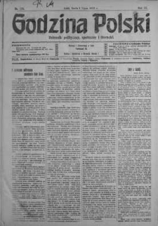 Godzina Polski : dziennik polityczny, społeczny i literacki 3 lipiec 1918 nr 179