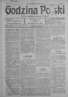 Godzina Polski : dziennik polityczny, społeczny i literacki 8 lipiec 1918 nr 184
