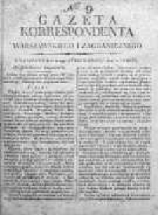 Korespondent Warszawski Donoszący Wiadomości Krajowe i Zagraniczne 1814, Nr 9