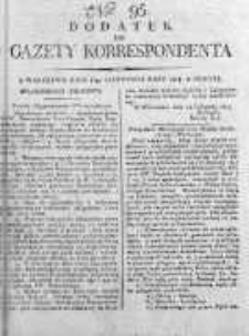 Korespondent Warszawski Donoszący Wiadomości Krajowe i Zagraniczne 1814, Nr 95 dodatek