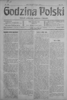 Godzina Polski : dziennik polityczny, społeczny i literacki 20 lipiec 1918 nr 196