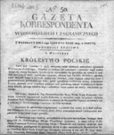 Gazeta Korrespondenta Warszawskiego i Zagranicznego 1815, Nr 50