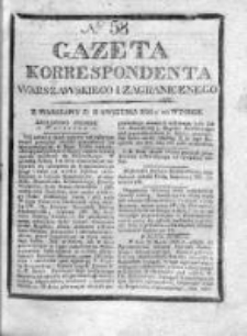 Gazeta Korrespondenta Warszawskiego i Zagranicznego 1826, Nr 58