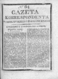 Gazeta Korrespondenta Warszawskiego i Zagranicznego 1826, Nr 64