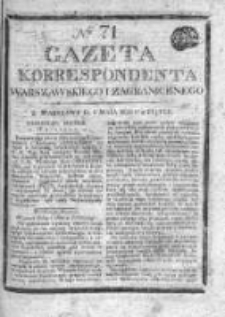 Gazeta Korrespondenta Warszawskiego i Zagranicznego 1826, Nr 71