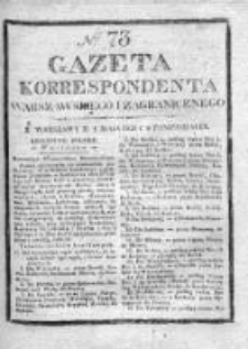 Gazeta Korrespondenta Warszawskiego i Zagranicznego 1826, Nr 73