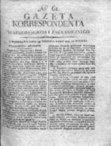 Gazeta Korrespondenta Warszawskiego i Zagranicznego 1815, Nr 61