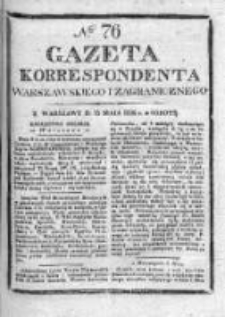 Gazeta Korrespondenta Warszawskiego i Zagranicznego 1826, Nr 76