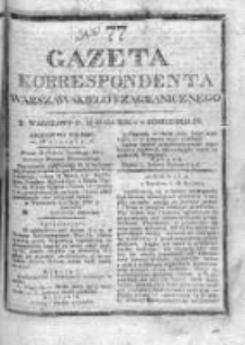 Gazeta Korrespondenta Warszawskiego i Zagranicznego 1826, Nr 77