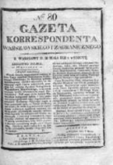 Gazeta Korrespondenta Warszawskiego i Zagranicznego 1826, Nr 80