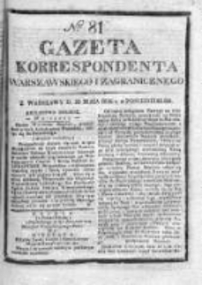 Gazeta Korrespondenta Warszawskiego i Zagranicznego 1826, Nr 81