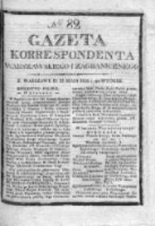 Gazeta Korrespondenta Warszawskiego i Zagranicznego 1826, Nr 82
