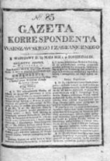 Gazeta Korrespondenta Warszawskiego i Zagranicznego 1826, Nr 85