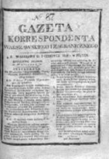 Gazeta Korrespondenta Warszawskiego i Zagranicznego 1826, Nr 87